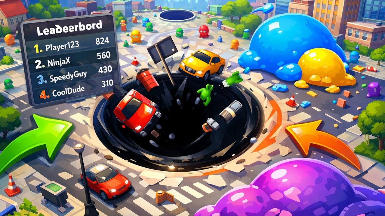 Hole.io Gameplay – Full 1 Hour Session