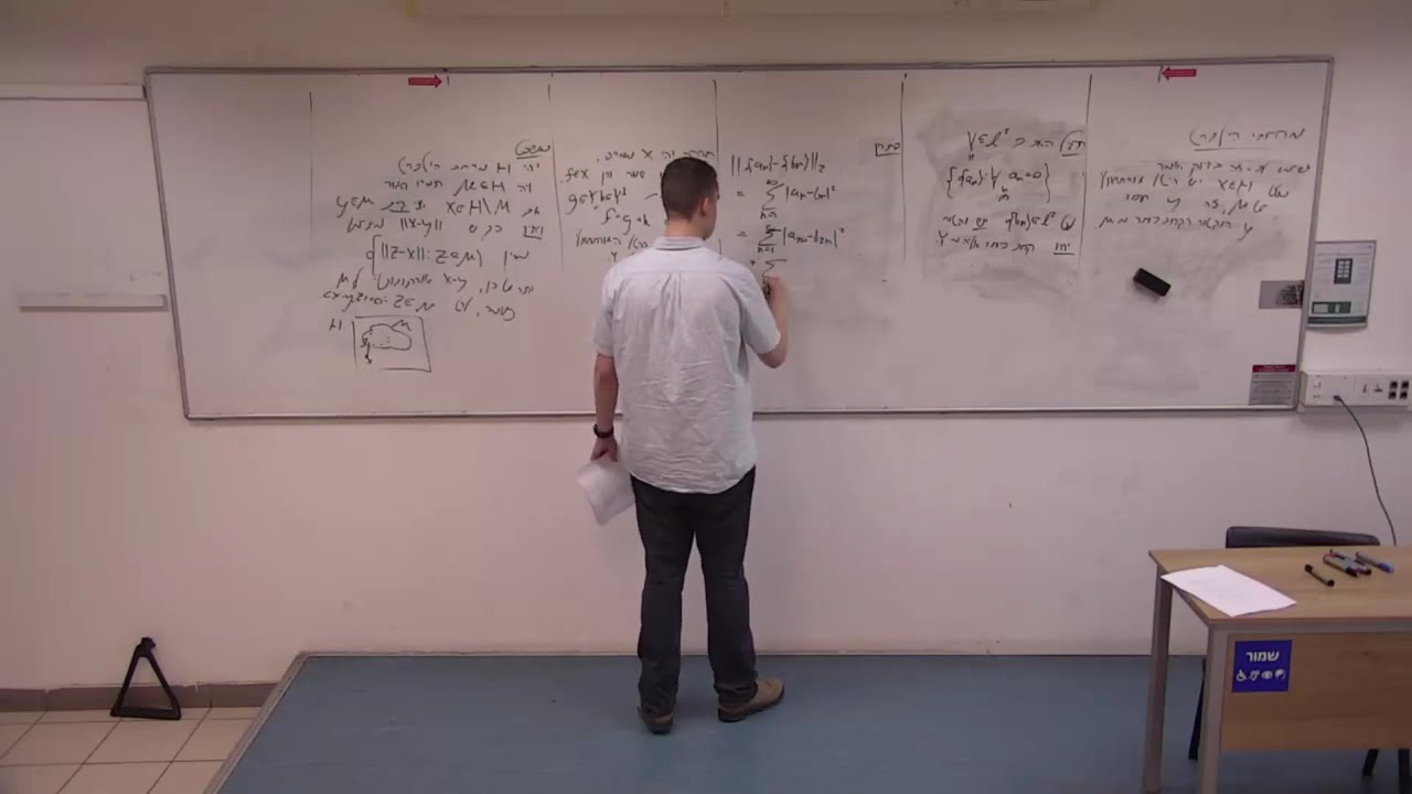 אנליזה מודרנית - תרגול 13 (מרחבי הילברט, משפט ההצגה של ריס, רדון-ניקודים)