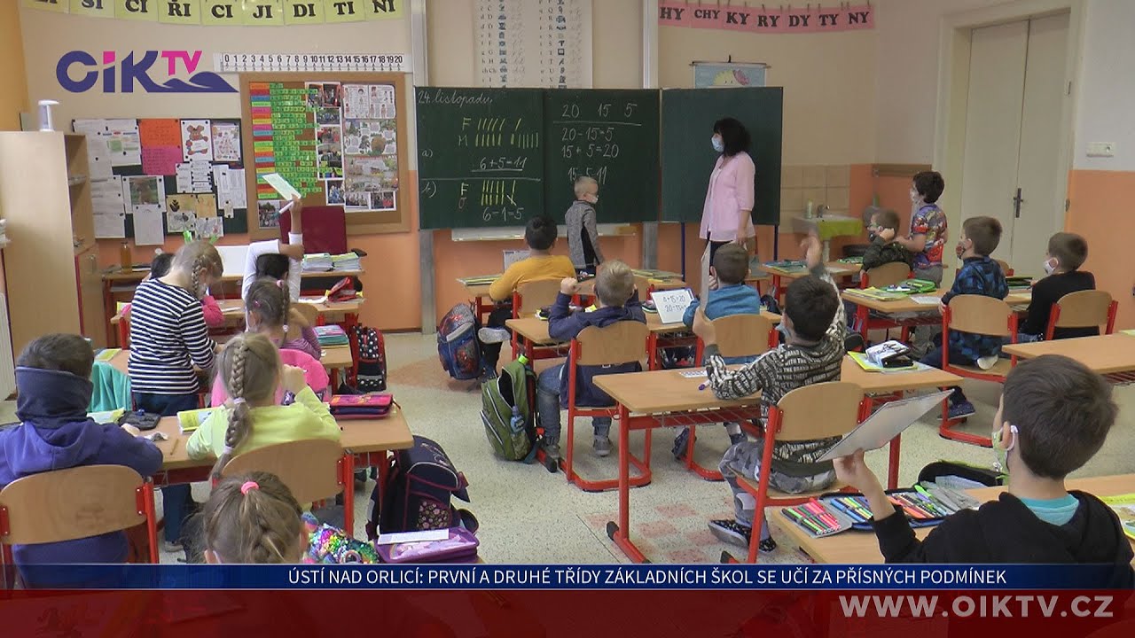 Ústí nad Orlicí: První a druhé třídy základních škol se učí za přísných podmínek