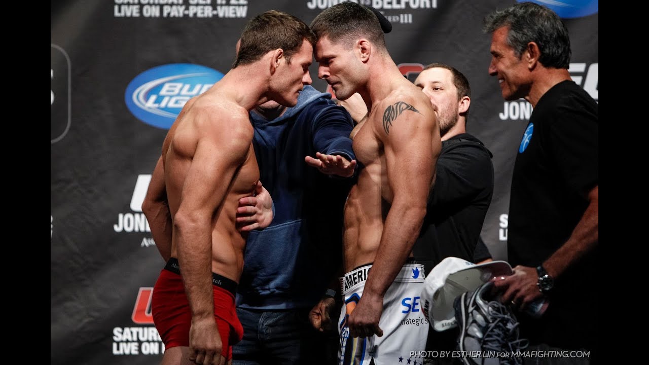 UFC 152 Weigh-In Video: Bisping vs. Stann Staredown