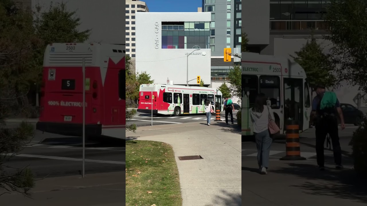 Finally! Riding Ottawa&rsquo;s next gen bus! OC Transpo 2503! 🔋❤️&zwj;🩹