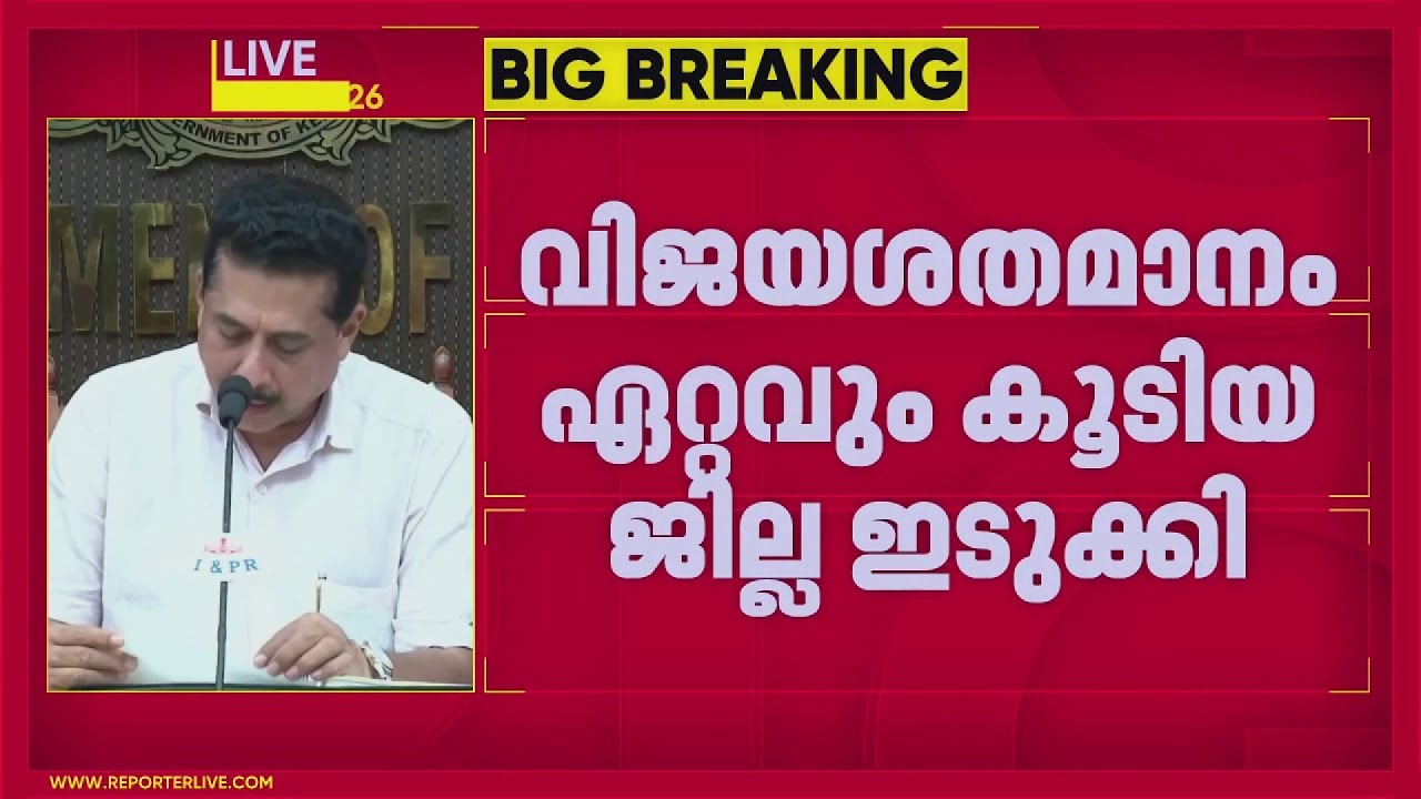 വിജയശതമാനം ഏറ്റവും കൂടിയ ജില്ല ഇടുക്കി, ഏറ്റവും കുറഞ്ഞ ജില്ല കാസർകോഡ് | Kerala Plus Two Result 2026