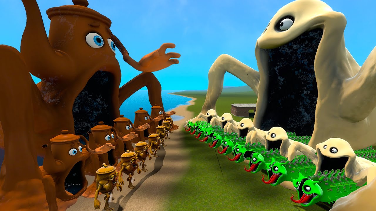 NEW ROBLOX HUNGRY WORM SEA EATER VS ALL TA TA TA SAHUR SEA EATER In Garry's Mod!