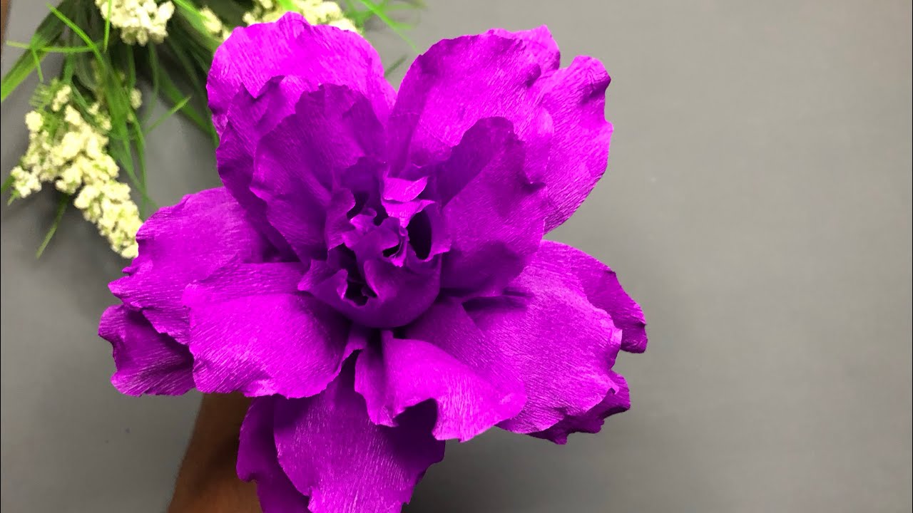 FLORES DE PAPEL CREPE fácil de hacer /PASO A PASO ……