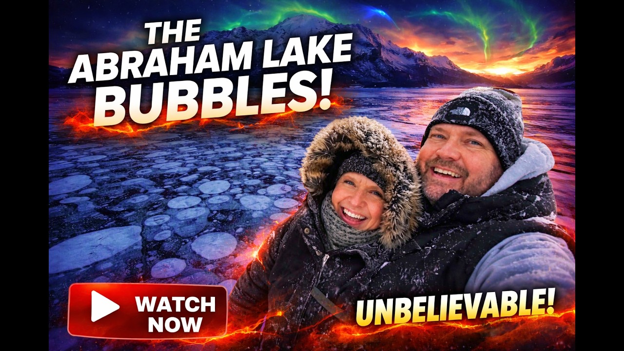 ICE BUBBLES Up Close - ABRAHAM LAKE - David Thompson Country