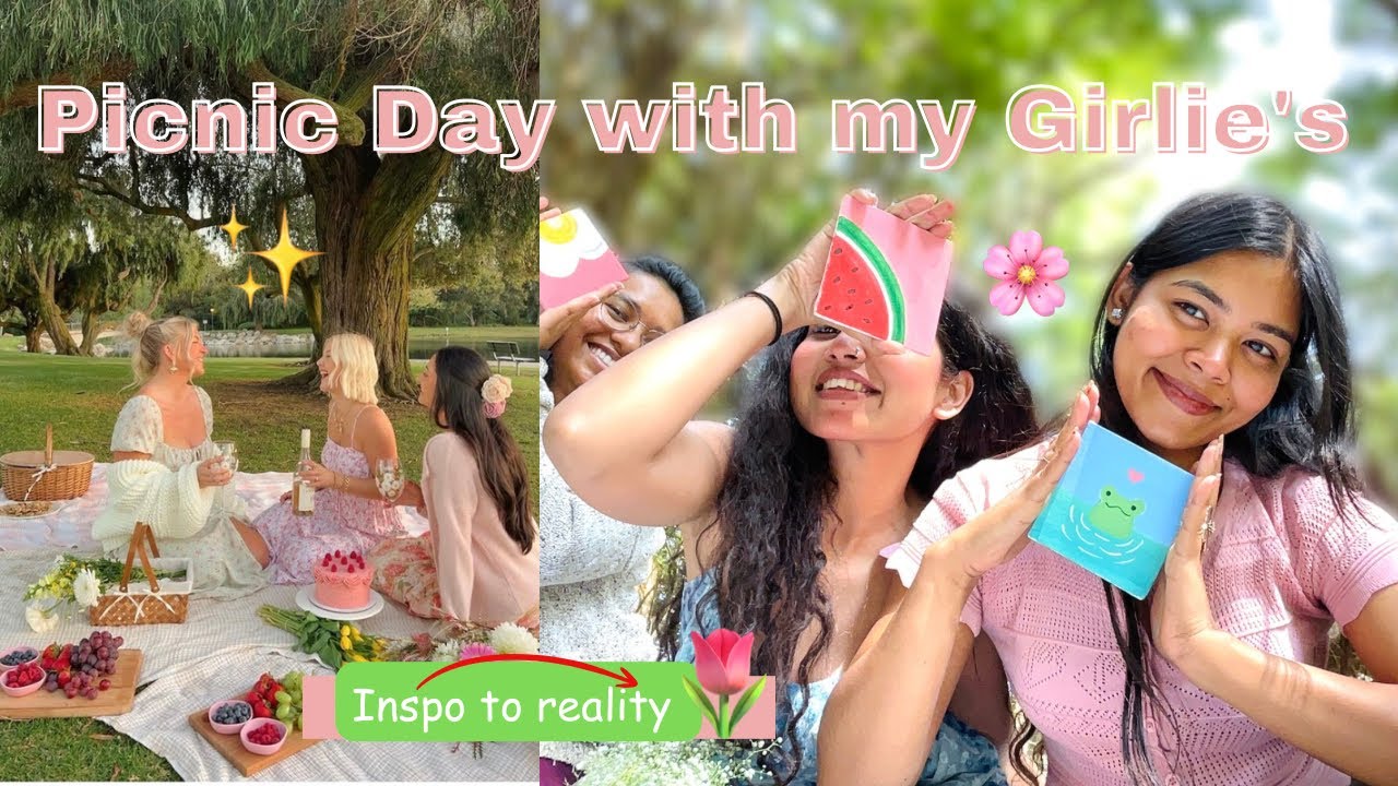 Picnic Day with My Girlies 🌸 | Cubbon Park Vlog | Inspo to Reality ✨|DesiBrownBae|