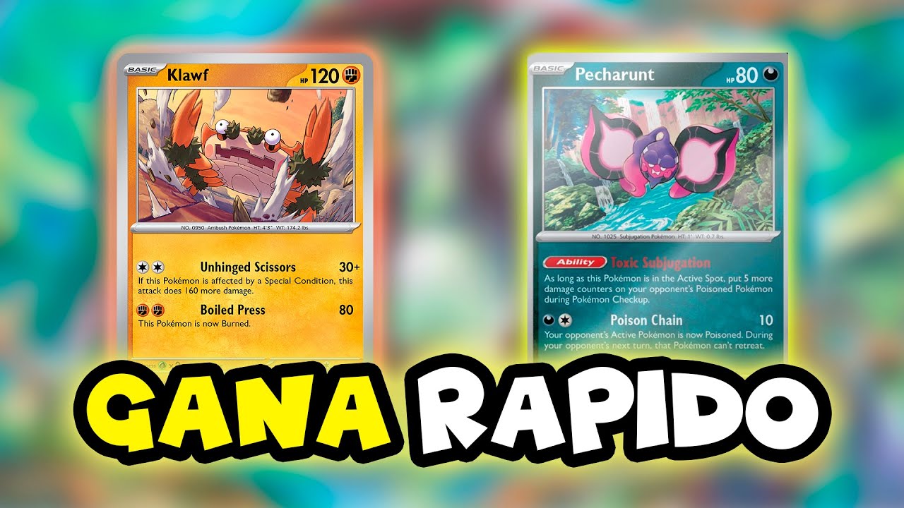 Ganar MUY RAPIDO con el mazo de KLAWF y PECHARUNT - Cartas Pokemon Corona Astral