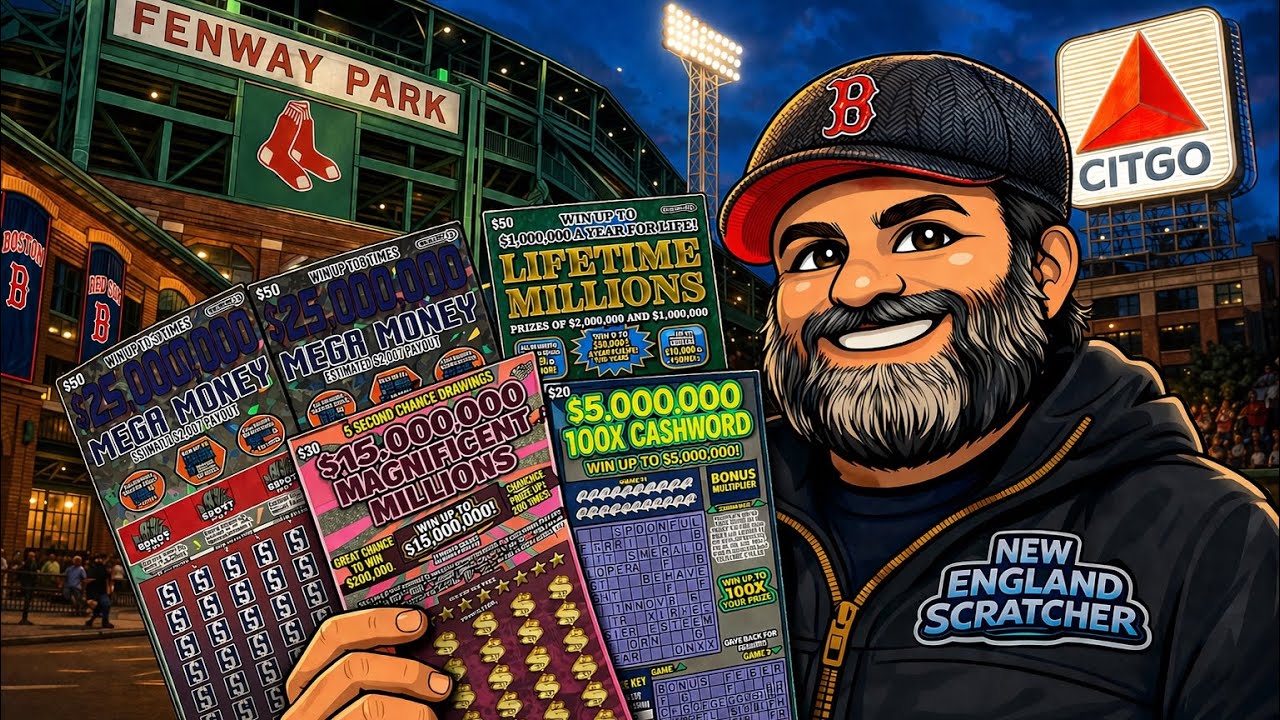 Лотерейные билеты Mass Lottery после матча Red Sox