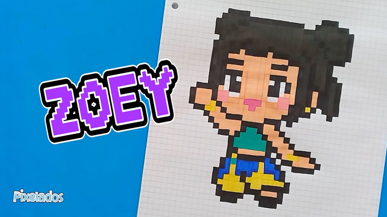COMO DIBUJAR A ZOEY de las GUERRERAS K-POP / DEMON HUNTER KPOP PIXEL ART - PIXELADOS