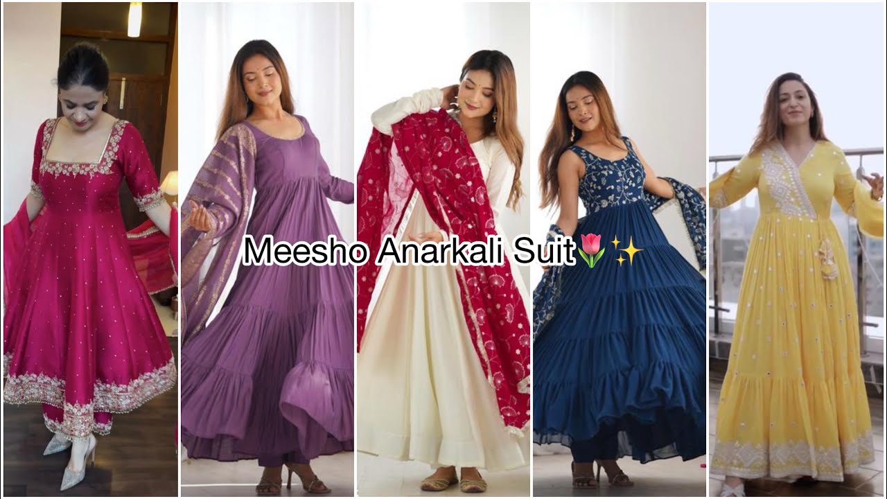 *Best* Anarkali suits from Meesho🌷| Meesho Anarkali Dresses Haul #meeshohaul #trendingfashion #yt