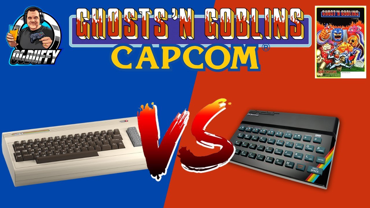 Commodore 64 VS Sinclair Spectrum Ghosts N Goblins Comparison