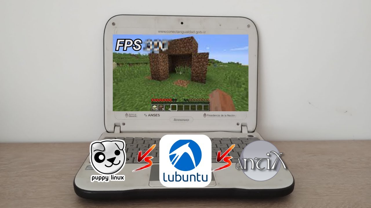 Jugu&eacute; MINECRAFT en la PEOR NETBOOK DEL GOBIERNO (G3) | Probando PUPPY LINUX vs LUBUNTU vs ANTIX