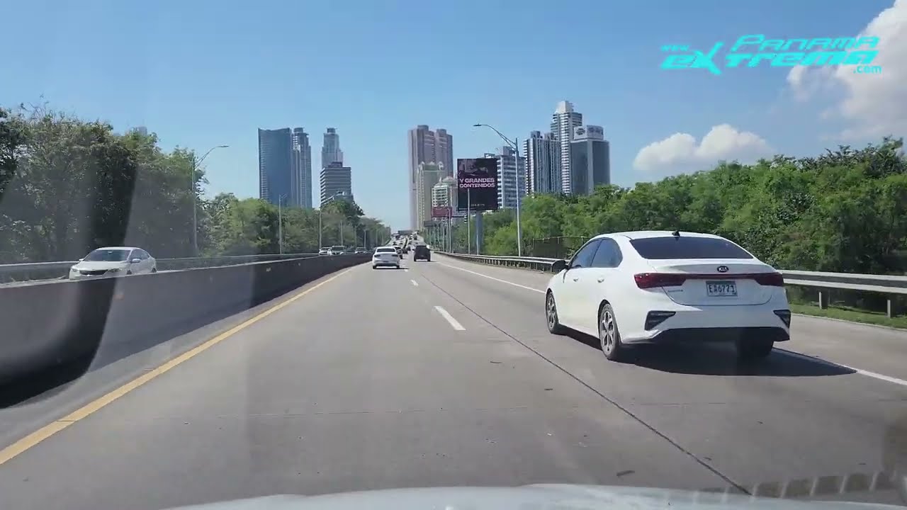 Trayecto desde aeropuerto de Tocumen hasta Vía Brasil, Panamá (Video 4K)