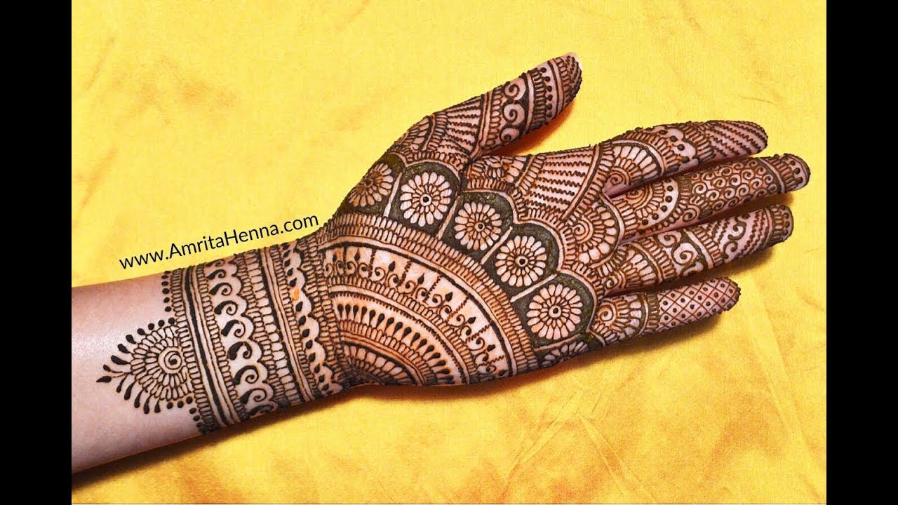 10 मिनट में सुंदर करवाचौथ मेहंदी सीखें |  TRADITIONAL RAJASTHANI KARVACHAUTH MEHENDI HENNA DESIGN
