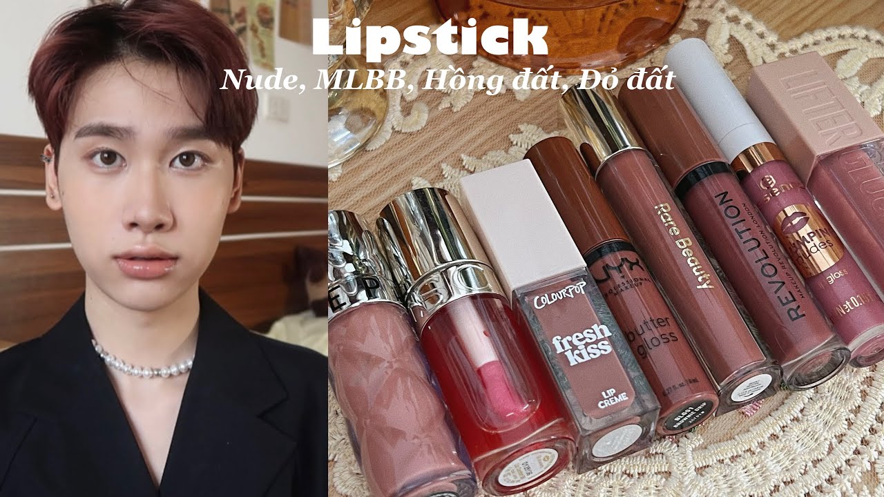 REVIEW 8 THỎI SON BÓNG ÂU MỸ MÀU NUDE, MLBB, HỒNG ĐẤT, ĐỎ ĐẤT | Yeah I’m Lio
