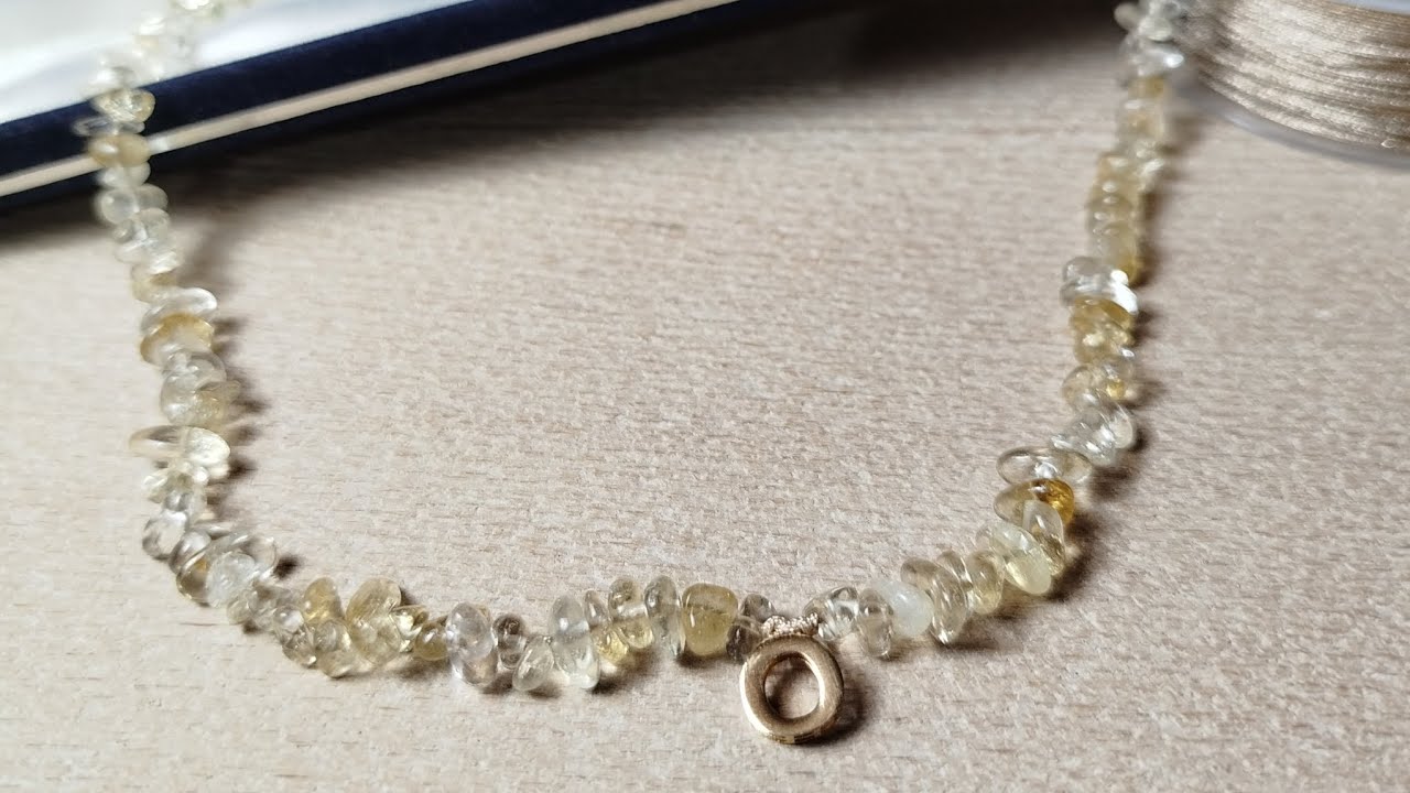 First of her name on your neck/jipsy Citrine/Necklace 