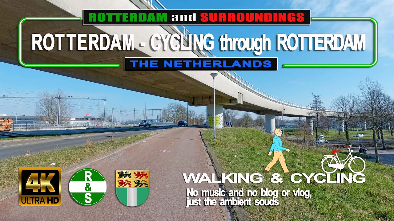 (4K) ROTTERDAM - CYCLING THROUGH ROTTERDAM-WEST (The Netherlands) Walking and Cycling