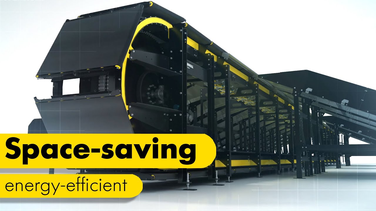 Space-saving and energy-efficient sortation solution