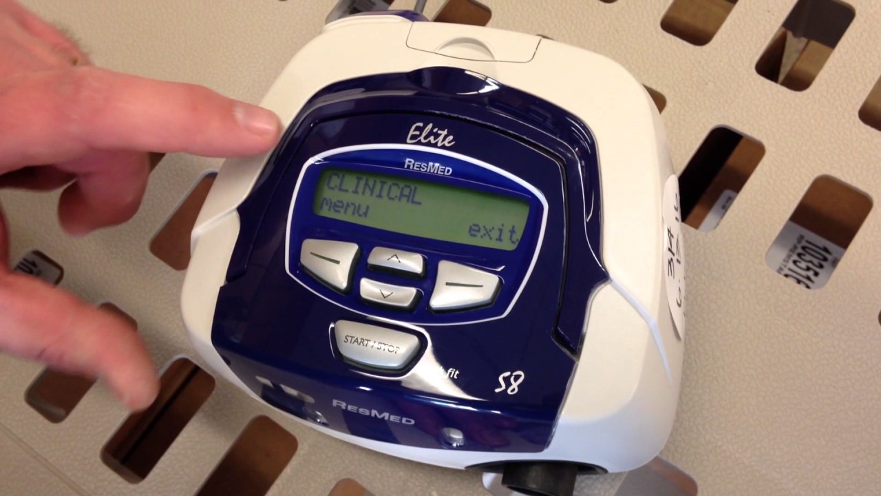 Resmed S8 Series Run Hours/Clinical Options