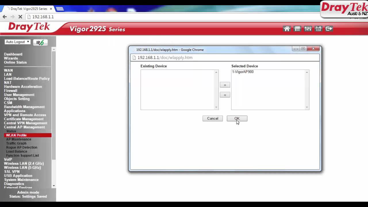 Configuring and using Access Point Management in Vigor2860 & Vigor2925