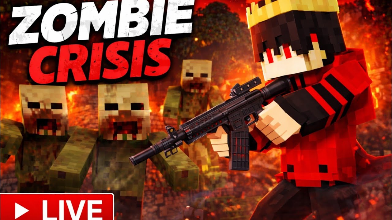 ZOMBIE CRYSIS IN MINECRAFT | MINECRAFT (PE) HINDI GAMEPLAY