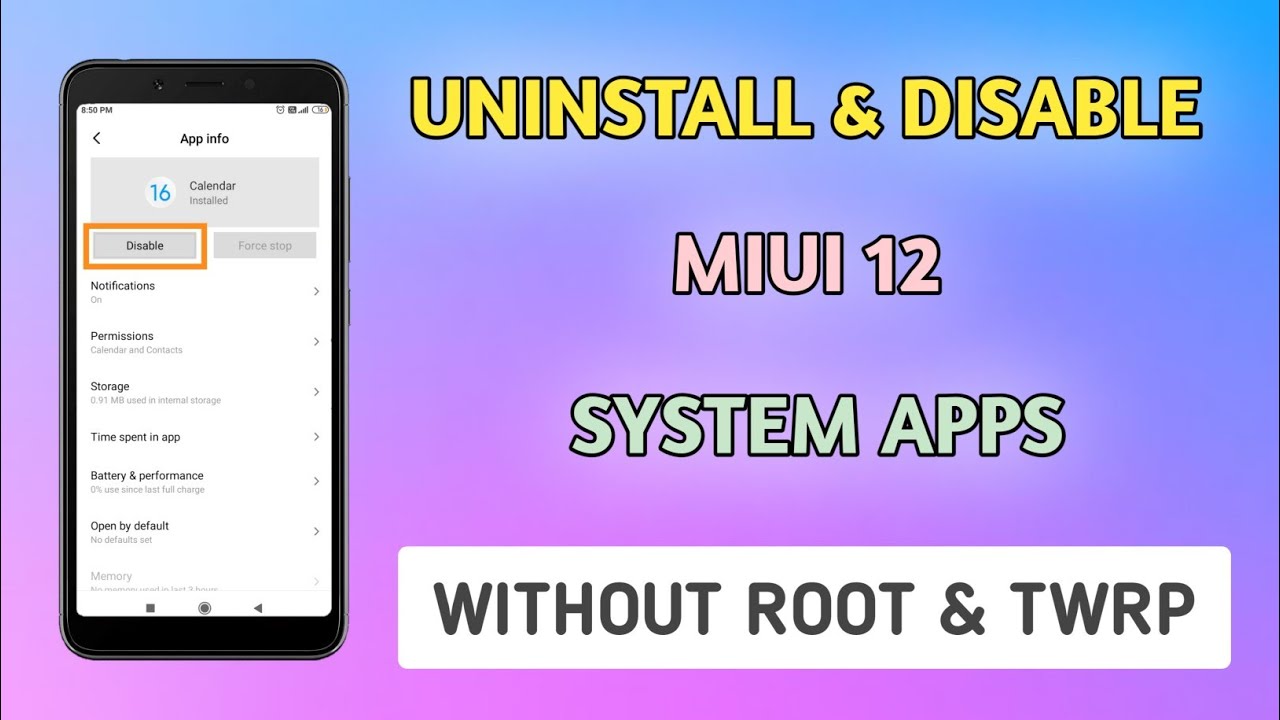 How To Disable System Apps In Miui 12 |  Uninstall Miui System Apps | Miui Uninstall System Apps