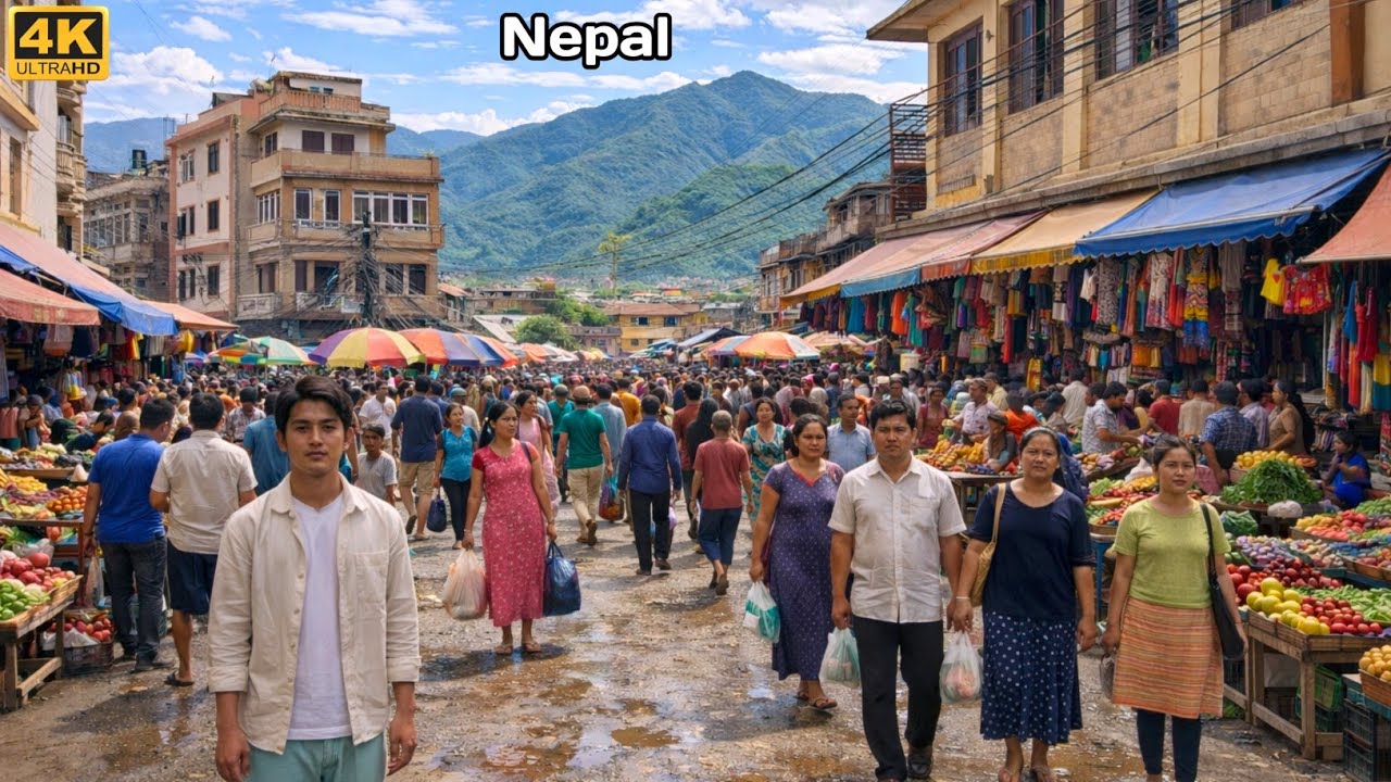 4K City Street, Market, Road,Traffic of Nepal | This is Kathmandu city of Nepal - 4K City Lifestyle
