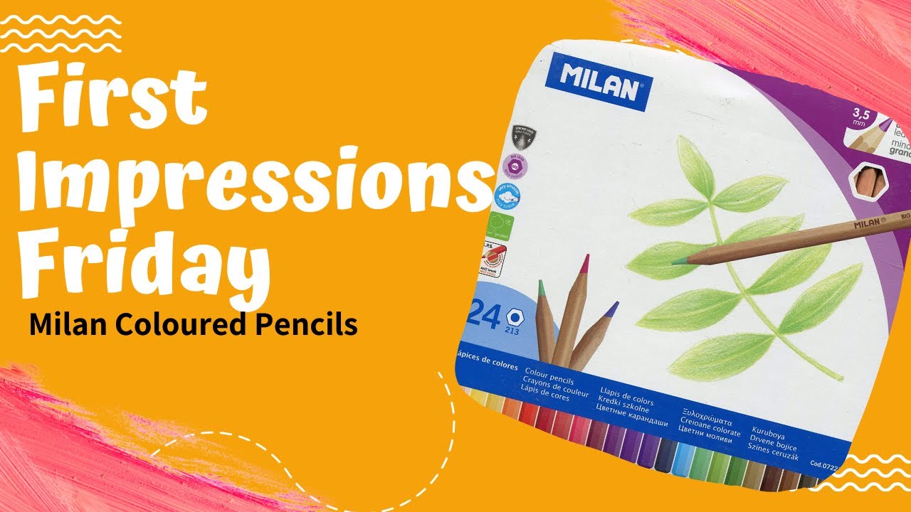 First Impressions Friday !! Milan Coloured Pencils  Swatch and Test !!