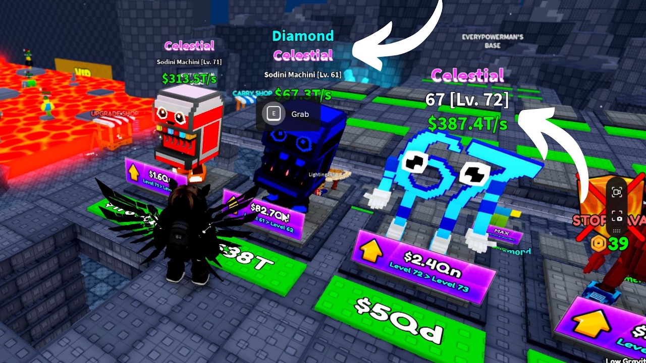 Roblox: Survive LAVA for Brainrot-  I Got Diamond Celestial Brainrot!!!