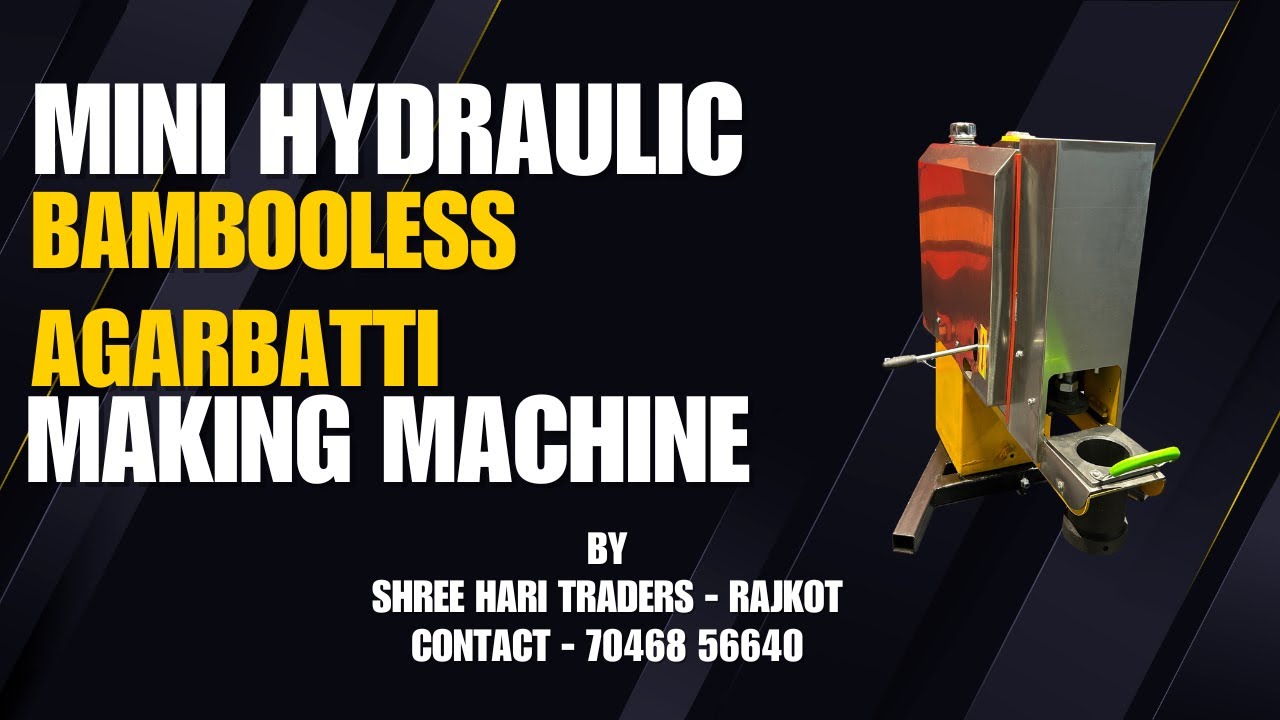 Mini Hydraulic Bambooless Agarbatti Making Machine | High Output | Shree Hari Traders