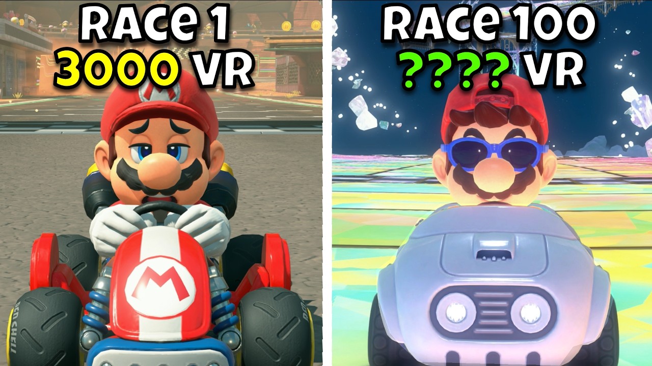 How Much VR Can You Gain in 100 Races of Mario Kart World?