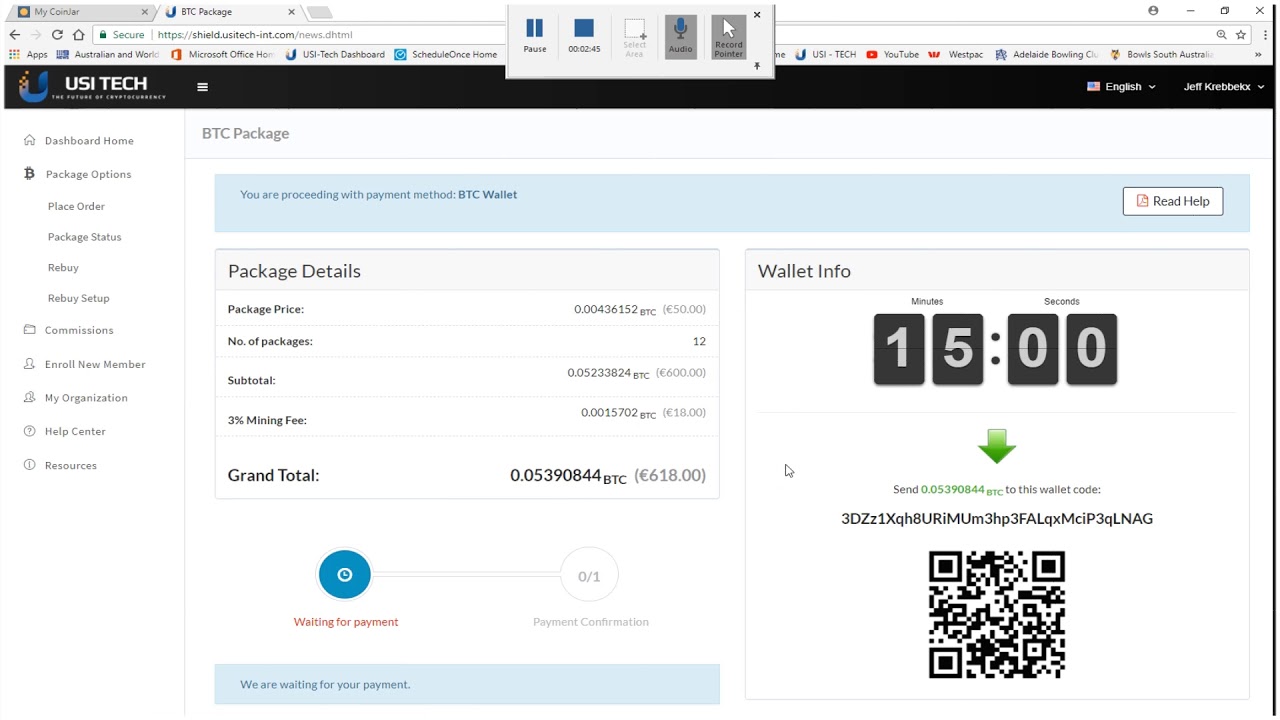 Buying BTC Packages