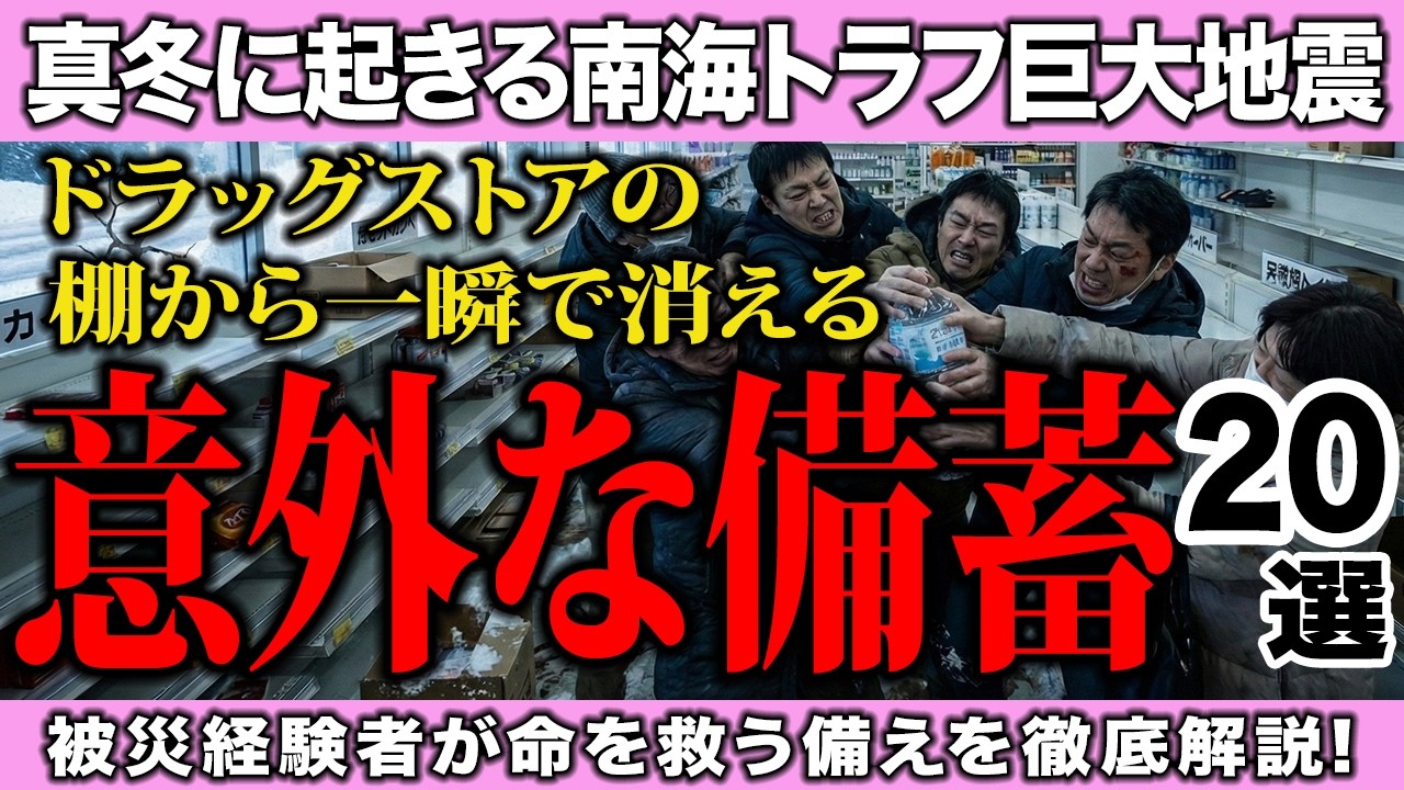 【真冬の大災害】ドラッグストアから一瞬で消える日用品TOP20｜防災士が解説