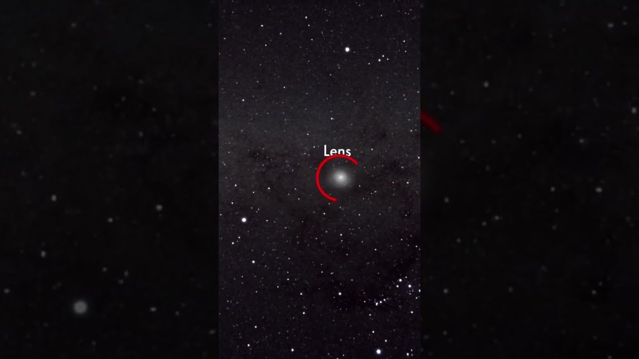 Гравитационное линзирование. Кольцо и крест Эйнштейна #космос #sciecne #space #наука #universe