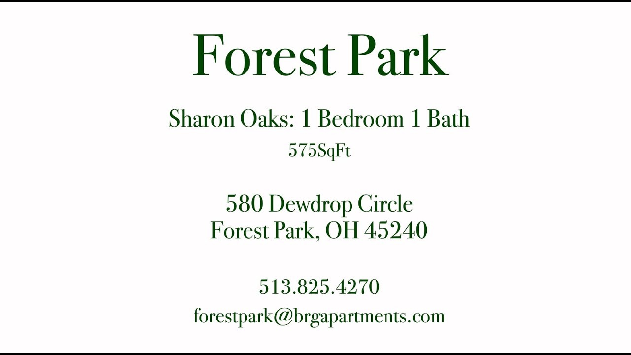 Forest Park - Sharon Oaks: 1 Bedroom, 1 Bath Apartment 575SqFt