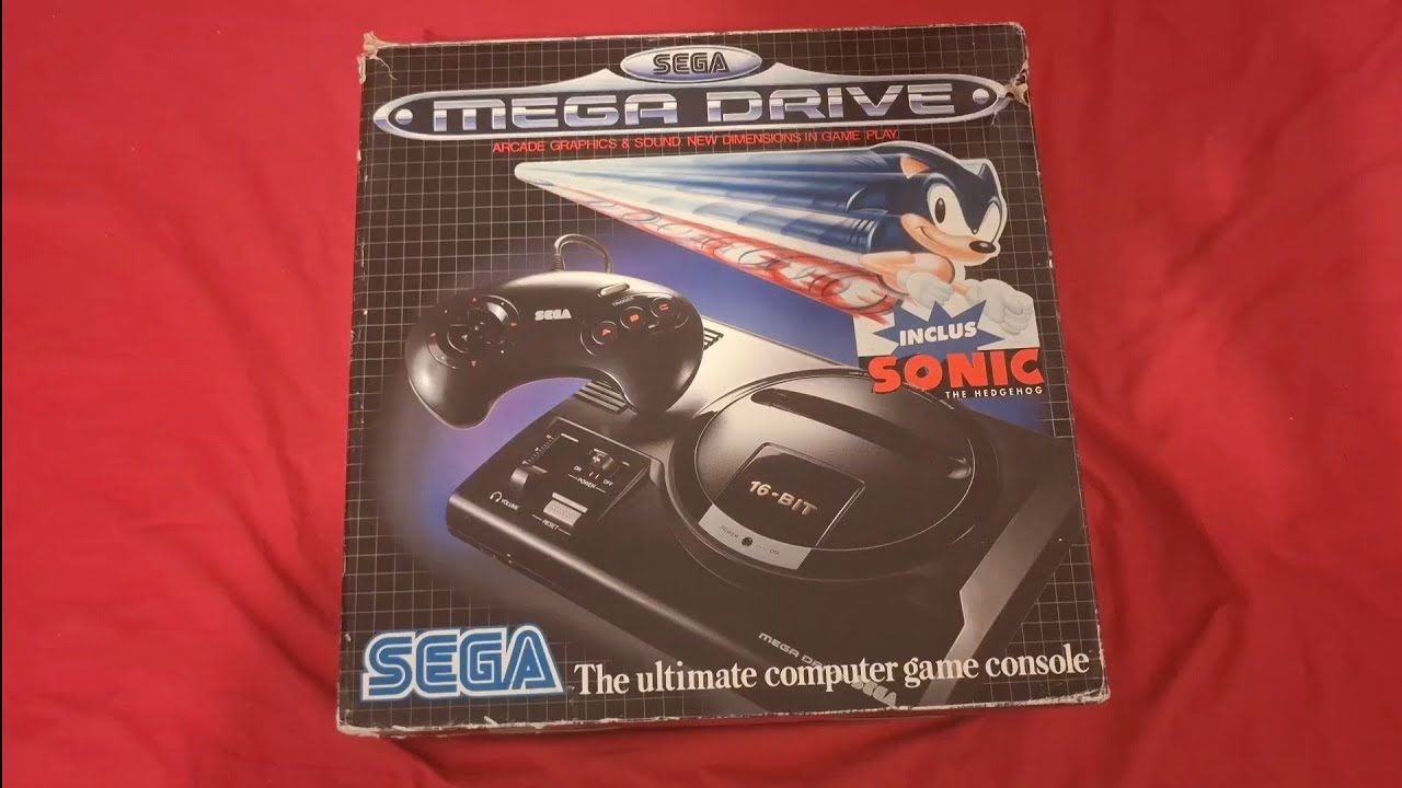 Sega megadrive model 1 pack sonic fr (Unboxing) 
