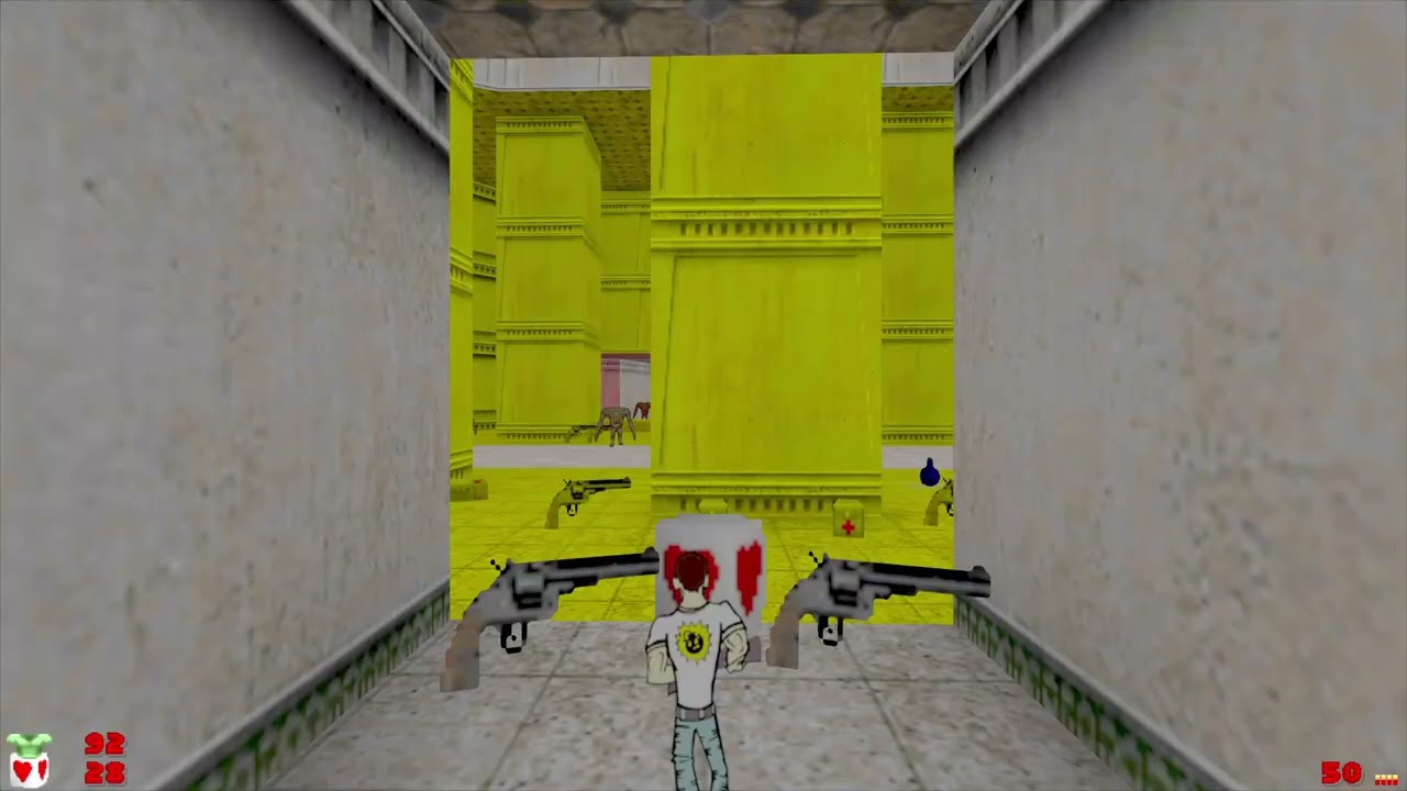 SeriousDoom dev progress  1st few levls - classic Doom Serious Sam mod