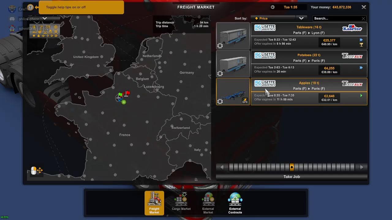 EURO TRUCK SIMULATOR - How to use the  dispatcher on TrucksBook