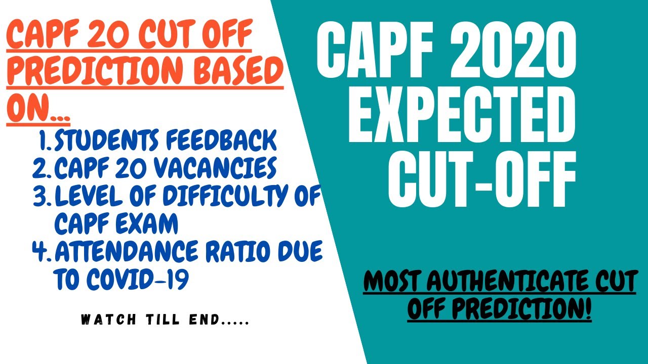 CAPF 2020 Cut-off | Safe score | Analysis | What to do next|