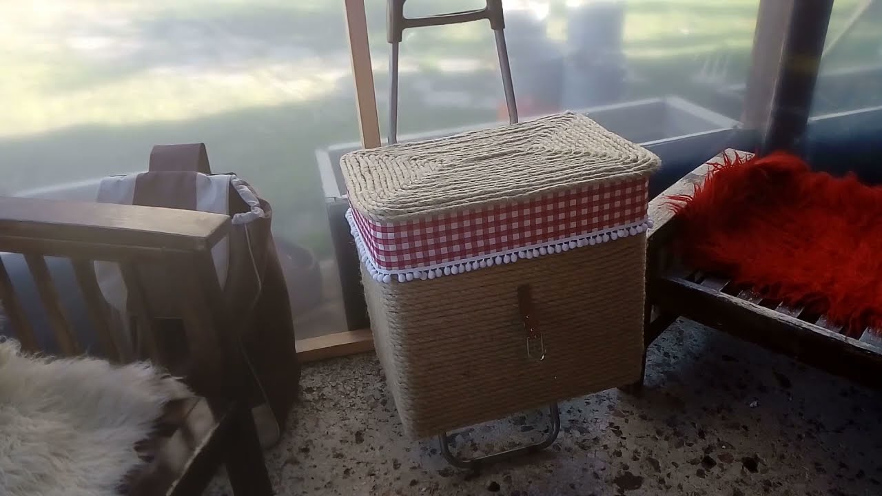 diy picnic troley basket with foam cooler... with carton and shopping  cart wheels ..very easy!