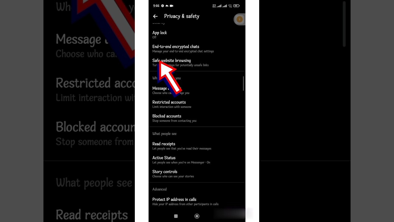😭 messenger এই সেটিংস অফ থাকলে বিপদ | how to turn on safe website browsing on messenger #shorts
