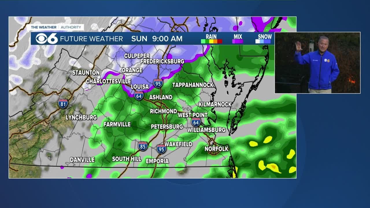 Friday highs hit mid-60s, plus update on Sunday's winter weather chances