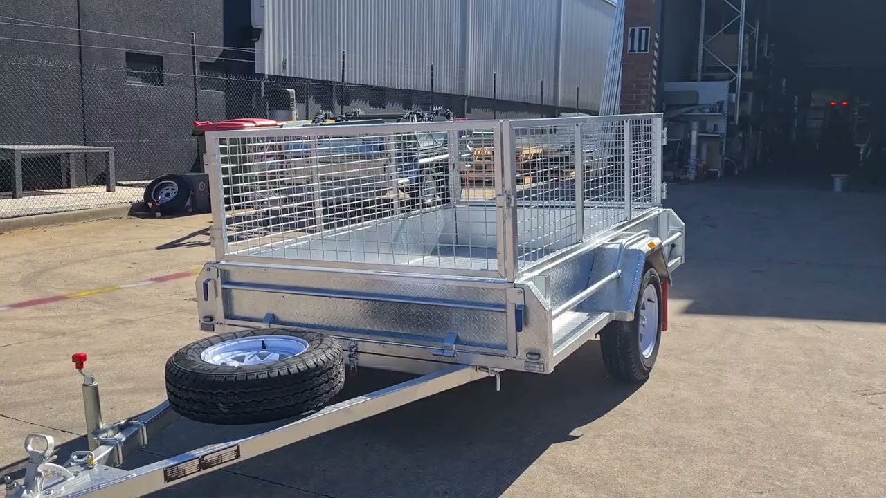 8X5 Single Axle Box Cage Trailer BT85M