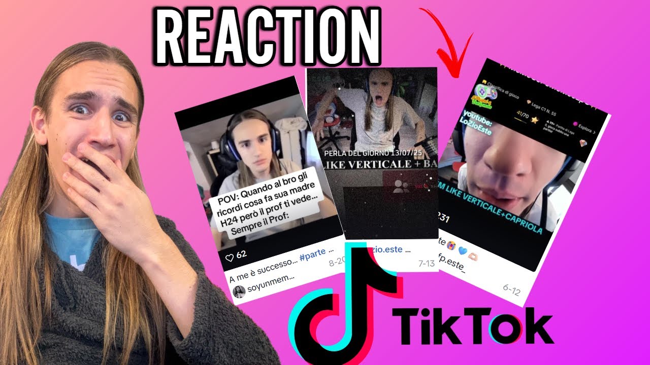 reagisco ai vostri meme di tik tok su di me .