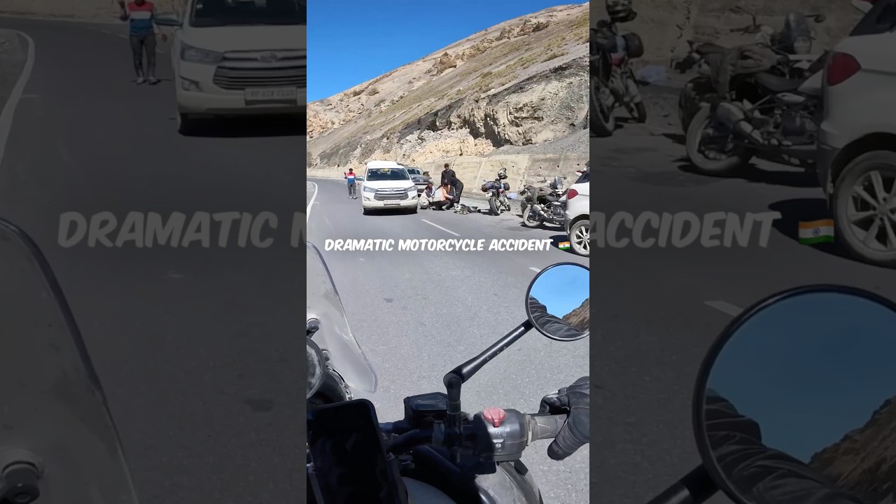 Did you see the helmet?😳@MarcTravels  #accident #crash #india #marctravels #himalayan450