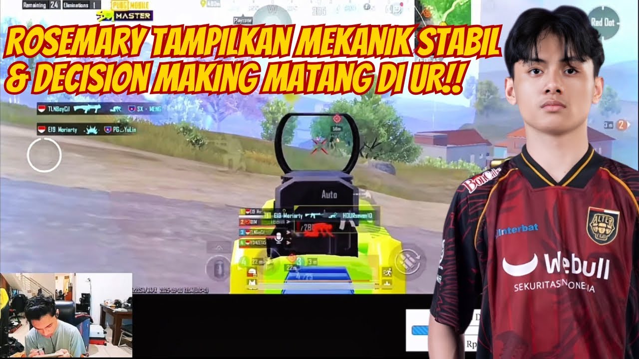 Gameplay Rosemary — Kontrol Recoil-nya Nyaman Banget, Aim Selalu Lengket 🥶😱#pubgmobile 