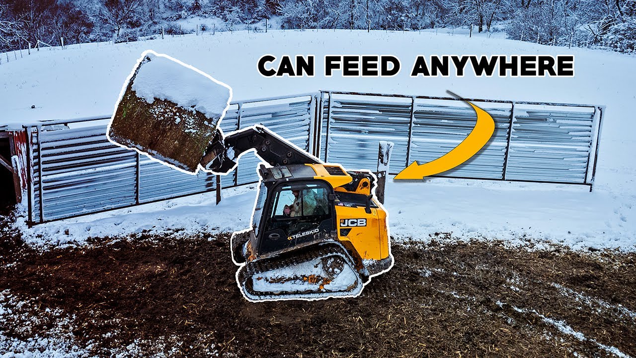 A Day in the Life - Winter Chores w/ the JCB Teleskid