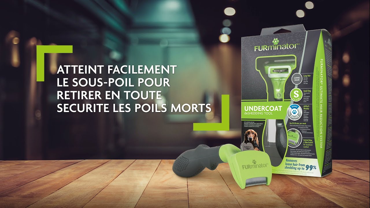 FURminator Undercoat deShedding anti-mue pour petits chiens &agrave; poils longs (FR)