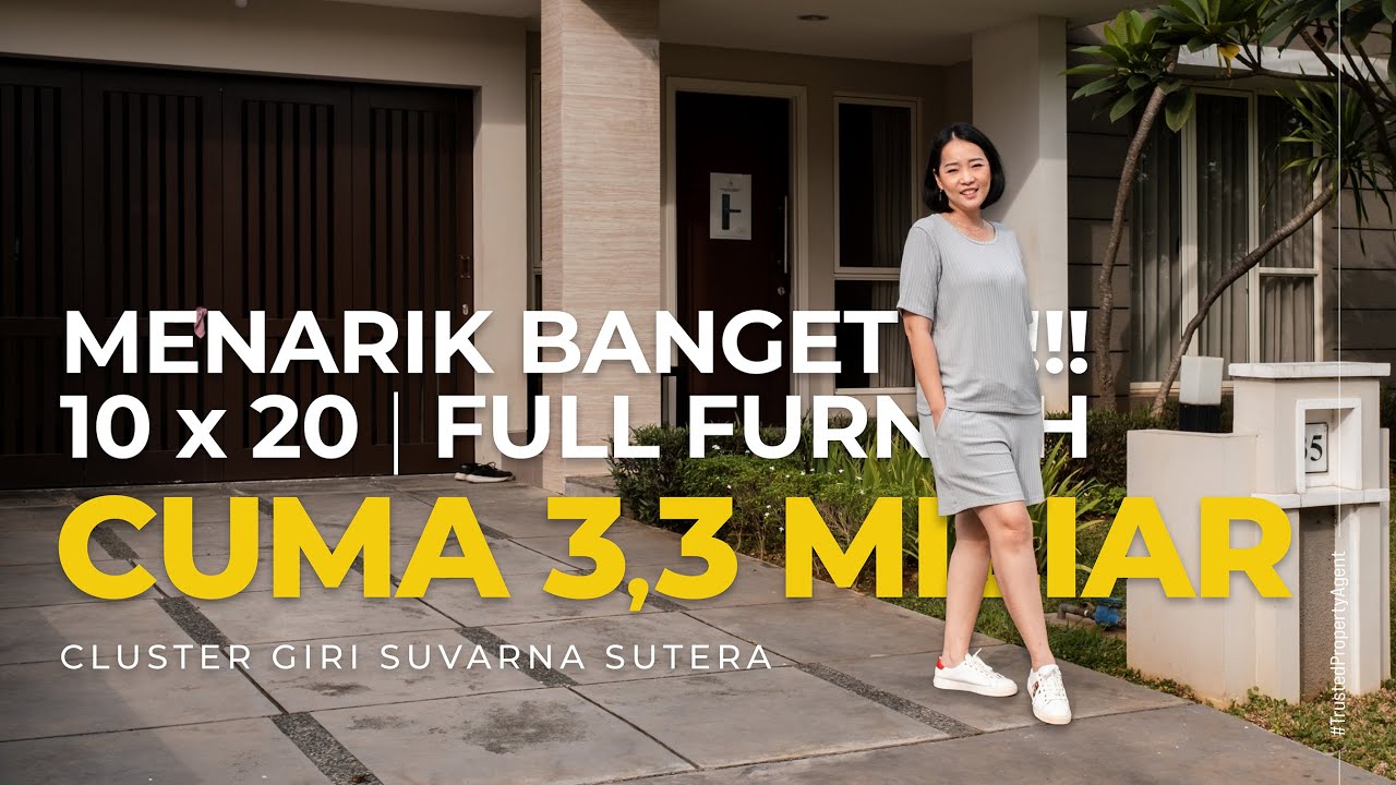 MURAH BANGET! RUMAH 10X20 DIJUAL 3,3 MILIAR | Cluster Giri Suvarna Sutera | Rumah Mewah Tangerang