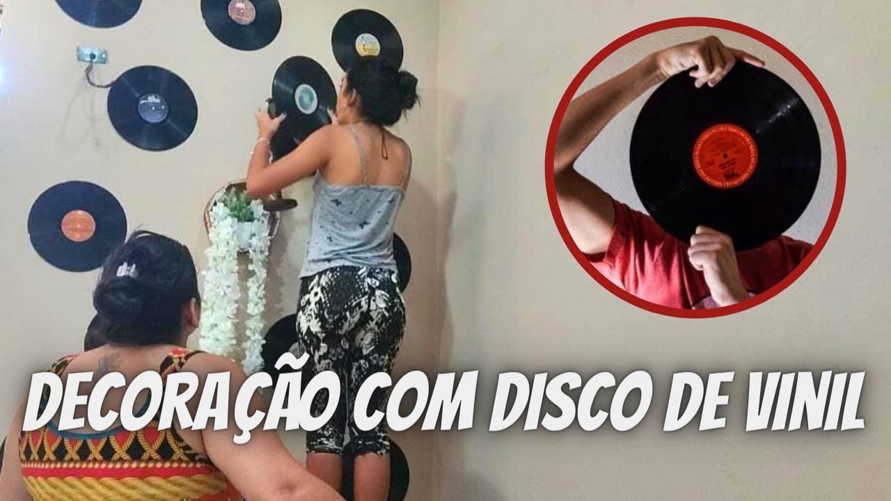Decoração com Disco de Vinil